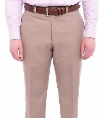 Однотонные серо-коричневые классические брюки с плоской передней частью Calvin Klein стандартного кроя