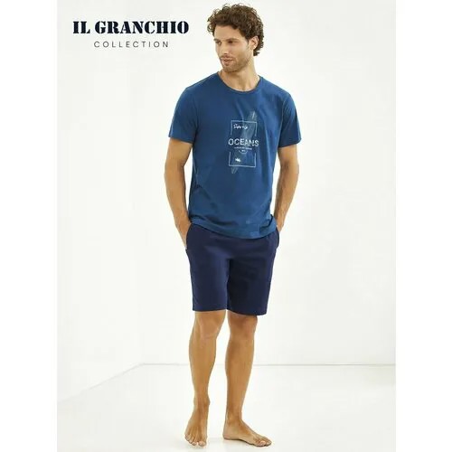Пижама  Il Granchio, размер L, темно-синий