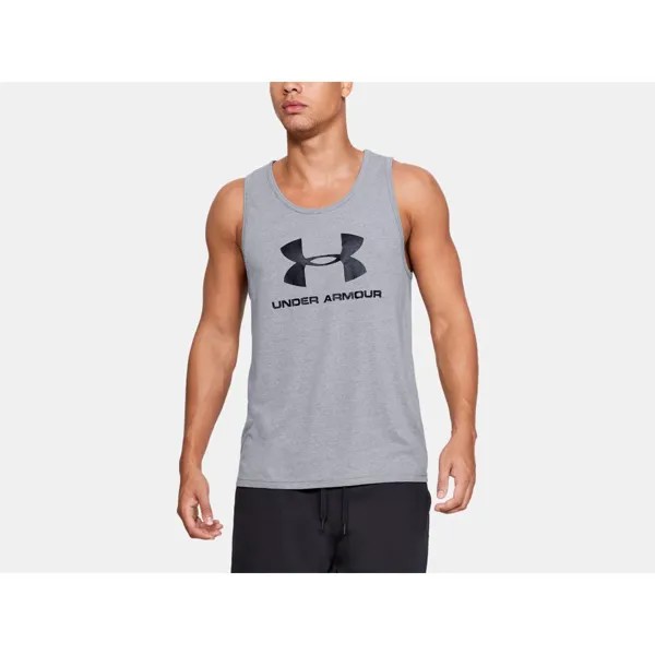 Футболка без рукавов Under Armour Sportstyle Logo, серебряный