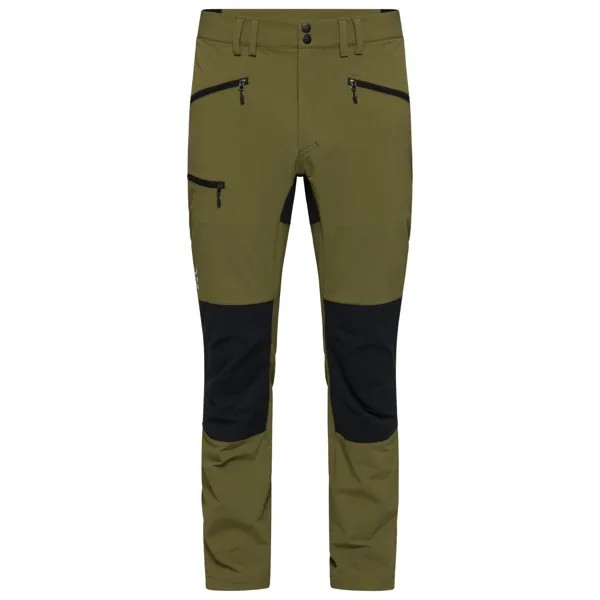 Трекинговые брюки Haglöfs Mid Slim Pant, цвет Olive Green/True Black
