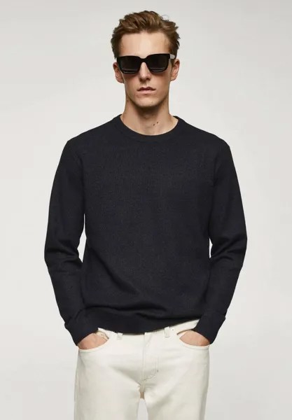 Вязаный свитер Mango, цвет dark navy