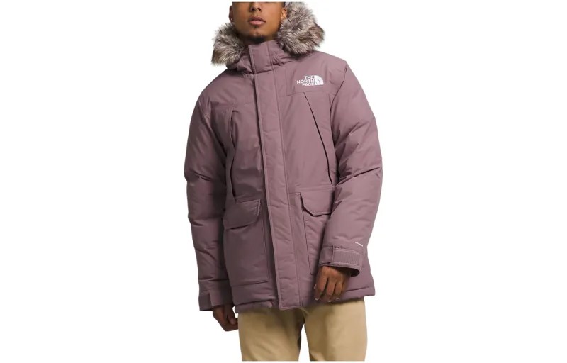 Пуховик мужской фиолетовый The North Face, фиолетовый