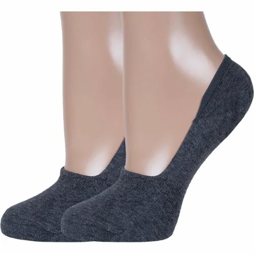 Подследники RuSocks, 2 пары, размер 23-25, серый