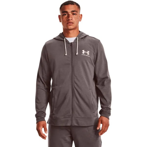 Толстовка Under Armour Rival Terry LC Full Zip, серый