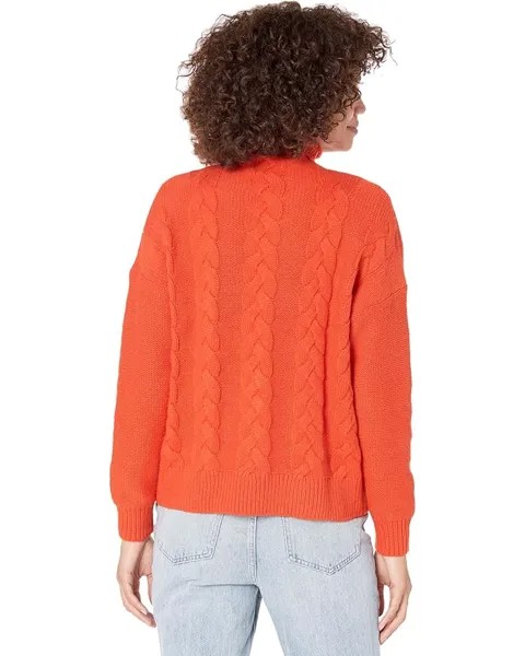 Свитер Madewell Grenville Cableknit Mockneck Sweater, цвет Flame