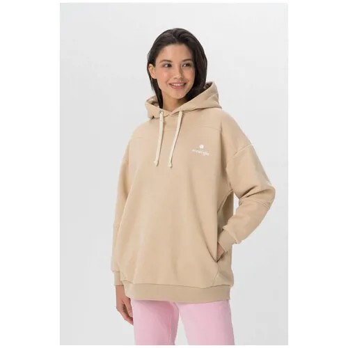 Удлиненное худи Ennergiia AW21-W02 Бежевый 42