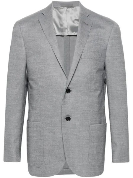 Corneliani однобортный пиджак из смесовой шерсти, серый