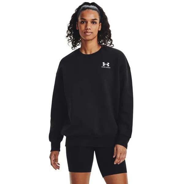 Толстовка Under Armour Essential Fleece OS Crew, черный