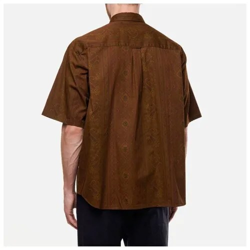 Мужская рубашка SOPHNET. Paisley Baggy B.D. коричневый , Размер XL