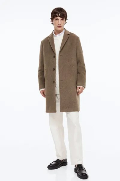 Пальто мужское H&M 1099971001 коричневое XS (доставка из-за рубежа)