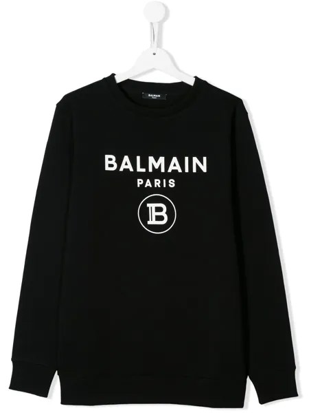 Balmain Kids толстовка свободного кроя с логотипом