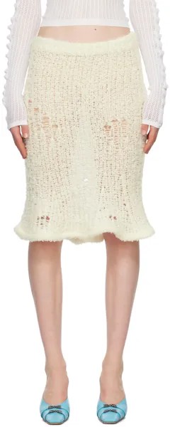 Кремового цвета расклешенная юбка-миди Acne Studios