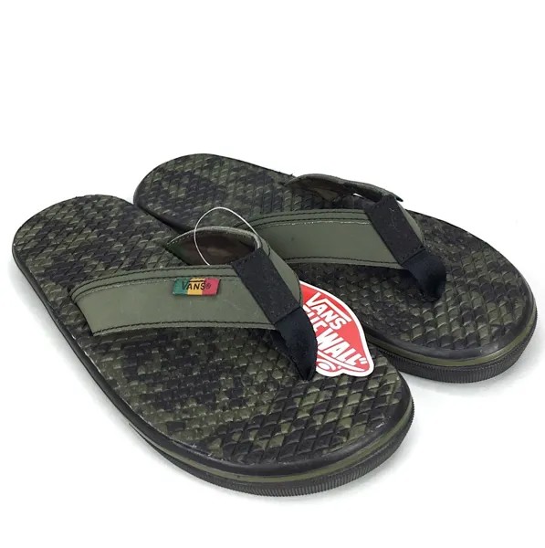 Новые мужские сандалии VANS La Costa Lite Flip Flop Rasta Grape Leaf Black Camo