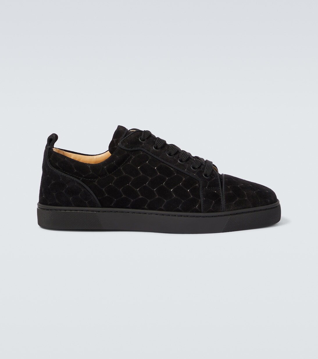 Кроссовки Louis Junior с плетеной замшей Christian Louboutin, черный