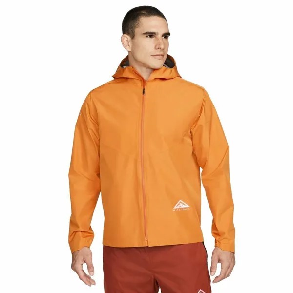 Мужская водонепроницаемая беговая куртка Nike Trail Gore-Tex Infinium оранжевая DM4659-738