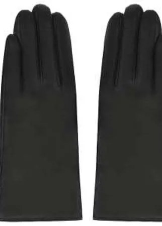 Кожаные перчатки премиальной линии ALLA PUGACHOVA универсального чёрного цвета с подкладкой из шерсти. Такой аксессуар не только надежно защитит ваши руки от холода, но и позволит пользоваться гаджетами с сенсорными экранами не снимая перчаток.