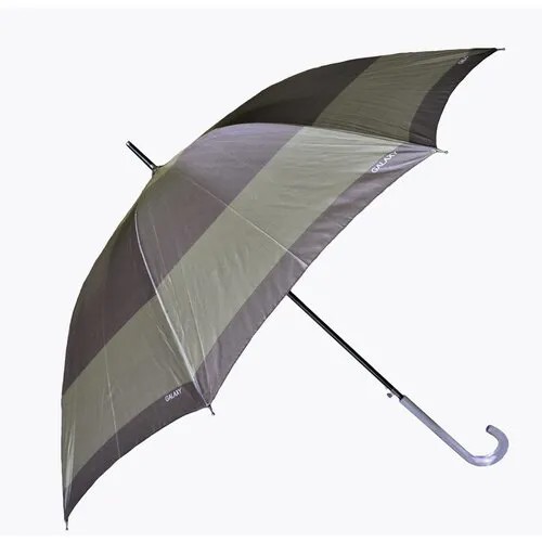 Зонт-трость полуавтомат, купол 101 см., 9 спиц, чехол в комплекте, для женщин, коричневый, хаки
