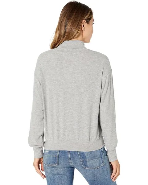 Пуловер Michael Stars Madison Brushed Jersey Mimi Turtleneck Pullover, цвет Heather Grey