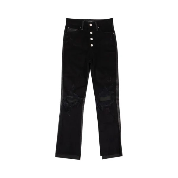 Джинсы Amiri Cropped Flare 'Black', черный