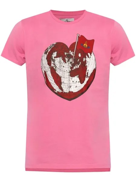 Vivienne Westwood футболка из хлопка с логотипом, розовый
