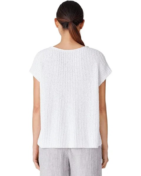 Свитер Eileen Fisher Ballet Neck Top, белый