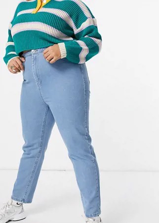 Светлые джинсы в винтажном стиле Wednesday's Girl Curve-Голубой