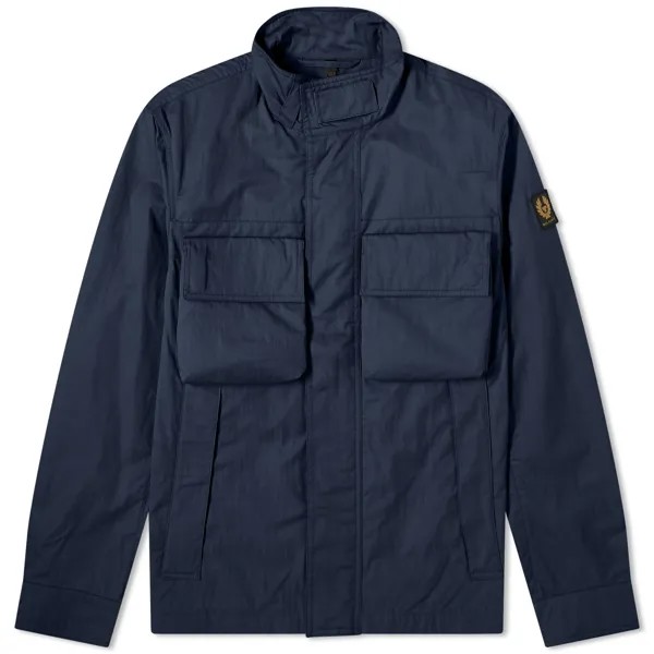 Рубашка Belstaff Rangeway 4 Pocket Gabardine Overshirt, цвет Dark Ink