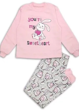 Пижама Веселый Малыш размер 128, розовый