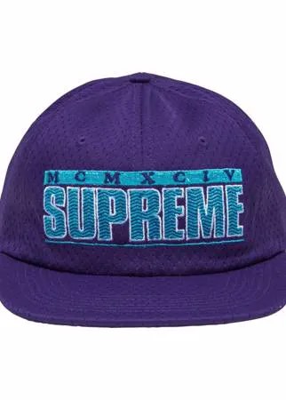 Supreme шестипанельная кепка с узором зигзаг