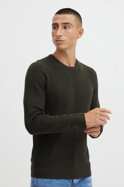 Пуловер BLEND Rundhals Strick Basic Langarm Sweater, хаки