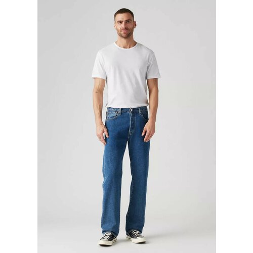 Джинсы классические Levi's 501 Original Fit, размер 32/32, темно-синий