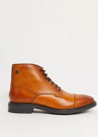 Светло-коричневые кожаные ботинки Base London-Коричневый