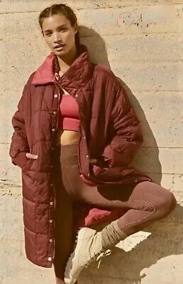 Складная двусторонняя куртка-пуховик Free People Movement Juno, винно-розовый, L NWT