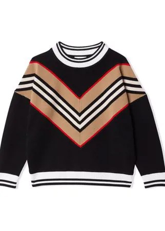 Burberry Kids свитер в полоску Icon Stripe