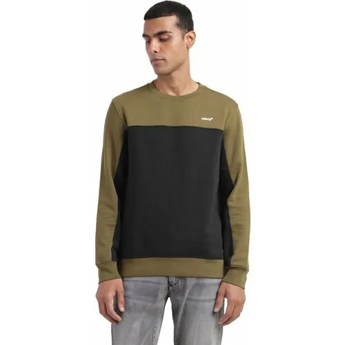 Свитшот Levi's COLOURBLOCK CREW-NECK T-SHIRT, размер M, , чёрный