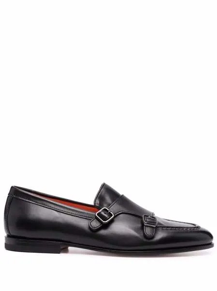 Santoni туфли монки с миндалевидным носком