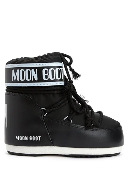 Женские зимние ботинки с черным логотипом Moon Boot