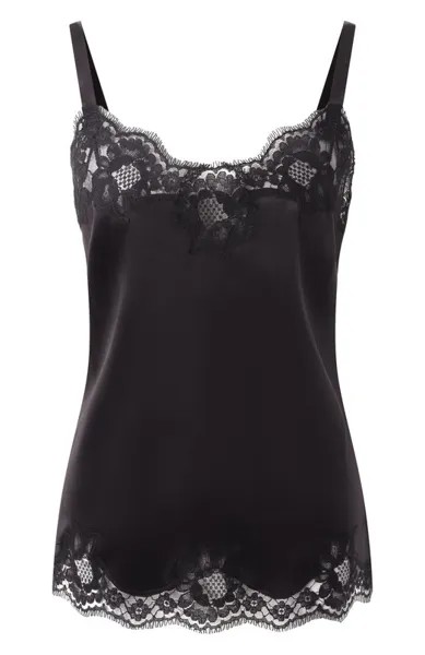 Топ из шелка и хлопка Dolce & Gabbana