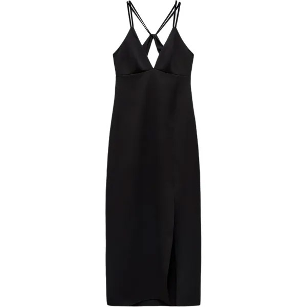 Платье-комбинация женское черное Zara