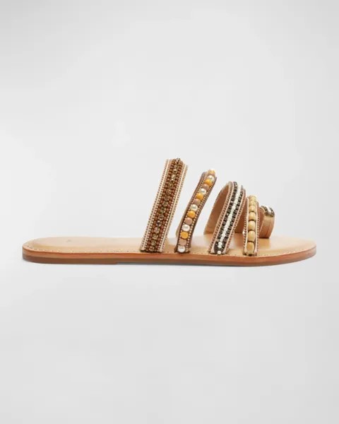Украшенные сандалии на плоской подошве Jodie's Schutz, цвет Multicasual