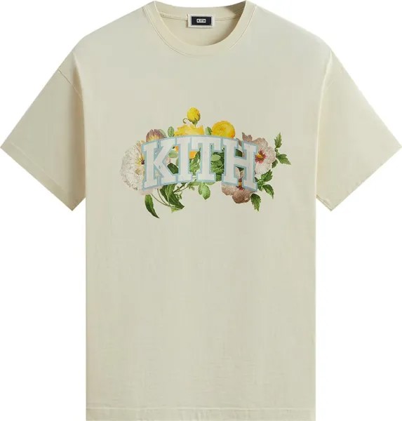 Футболка Kith Floral Arch Vintage 'Sandrift', кремовый