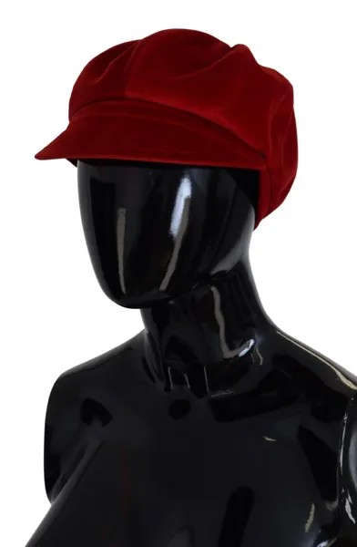 DOLCE - GABBANA Шапка Красная хлопковая кепка с логотипом DG Cabbie Женская Capello s. 57 / с 500 долларов США