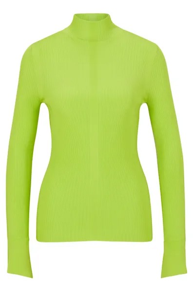 Водолазка Boss High-neck In A Ribbed Knit, желтый