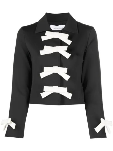 Viktor & Rolf укороченный жакет с бантом, черный