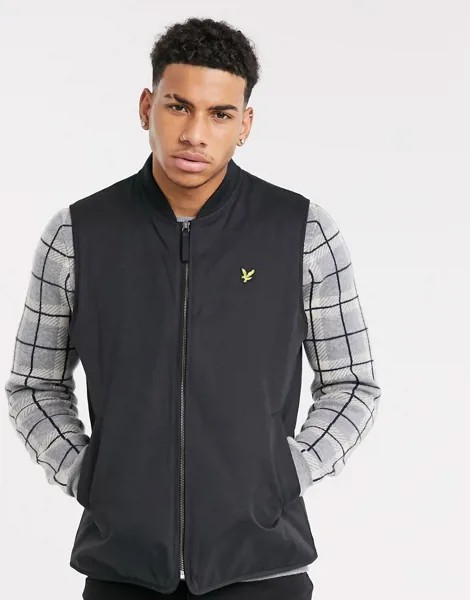 Черный дутый жилет Lyle & Scott