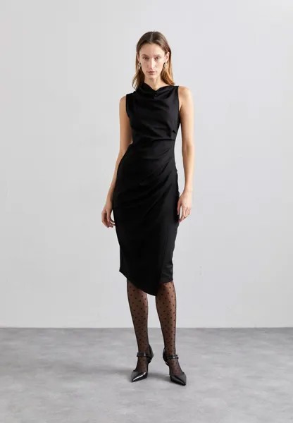 Платье-футляр Zoe Drape Dress DESIGNERS REMIX, черный