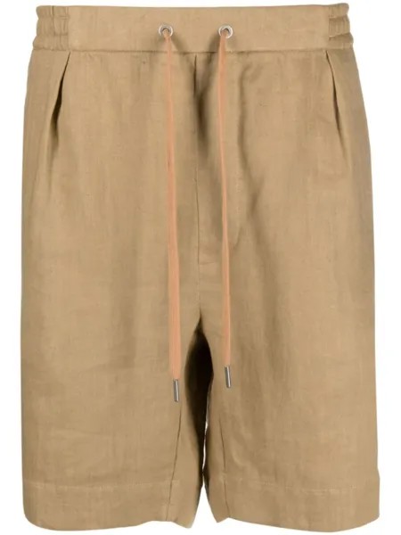 Ralph Lauren Purple Label Dorset linen bermuda shorts, коричневый