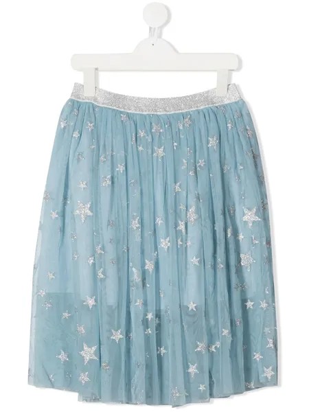 Stella McCartney Kids юбка из тюля с принтом