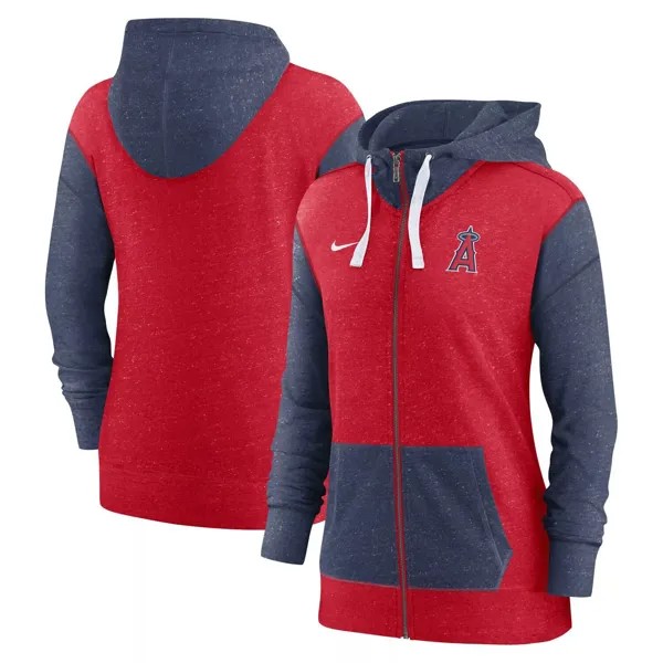 Женская худи с молнией во всю длину Nike Red Los Angeles Angels Nike
