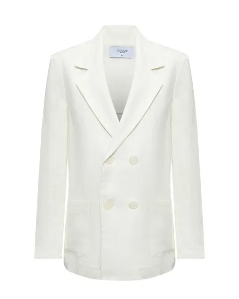 Пиджак с фигурными лацканами, белый Paade Mode